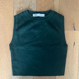 Zara Green Top Size M